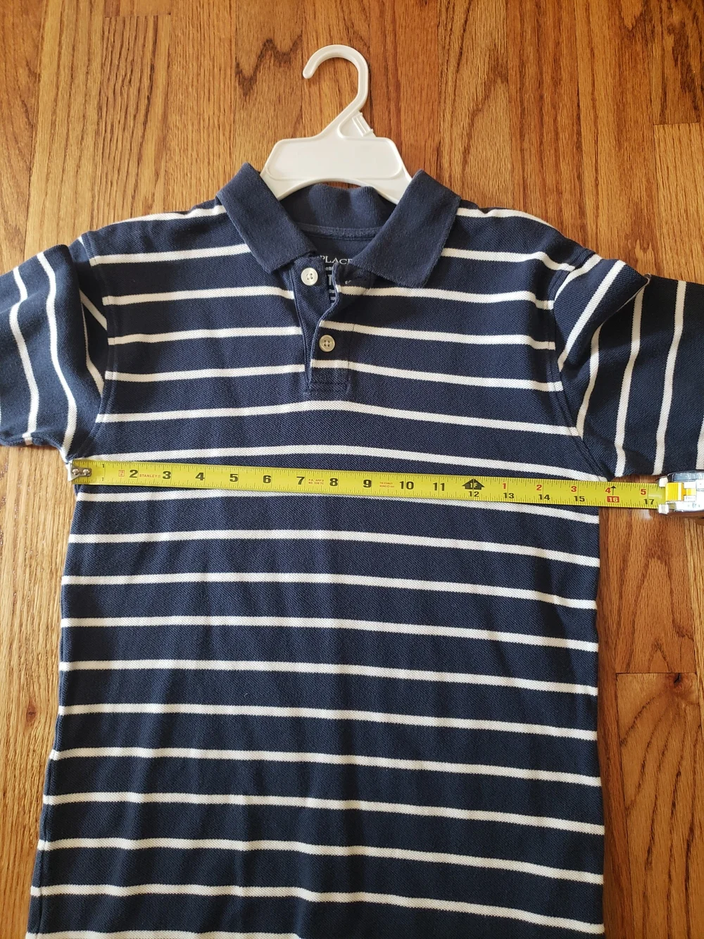 The Children's Place Striped Polo Duo-Navy, Brown, White & Lt. Blue - L(10/12)